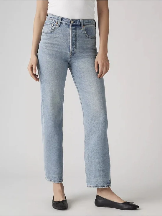 Levi’s Ribcage Straight Jeans (Ankle) - Light Blue - Picture 1 of 5